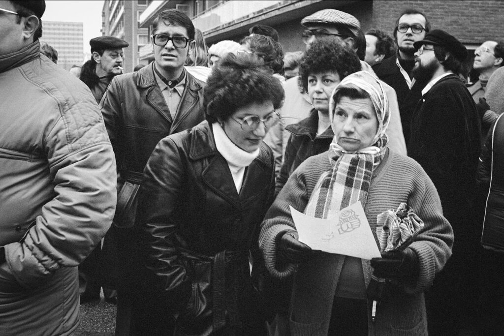 Manifestation ouvrière, Charleroi, 1981
